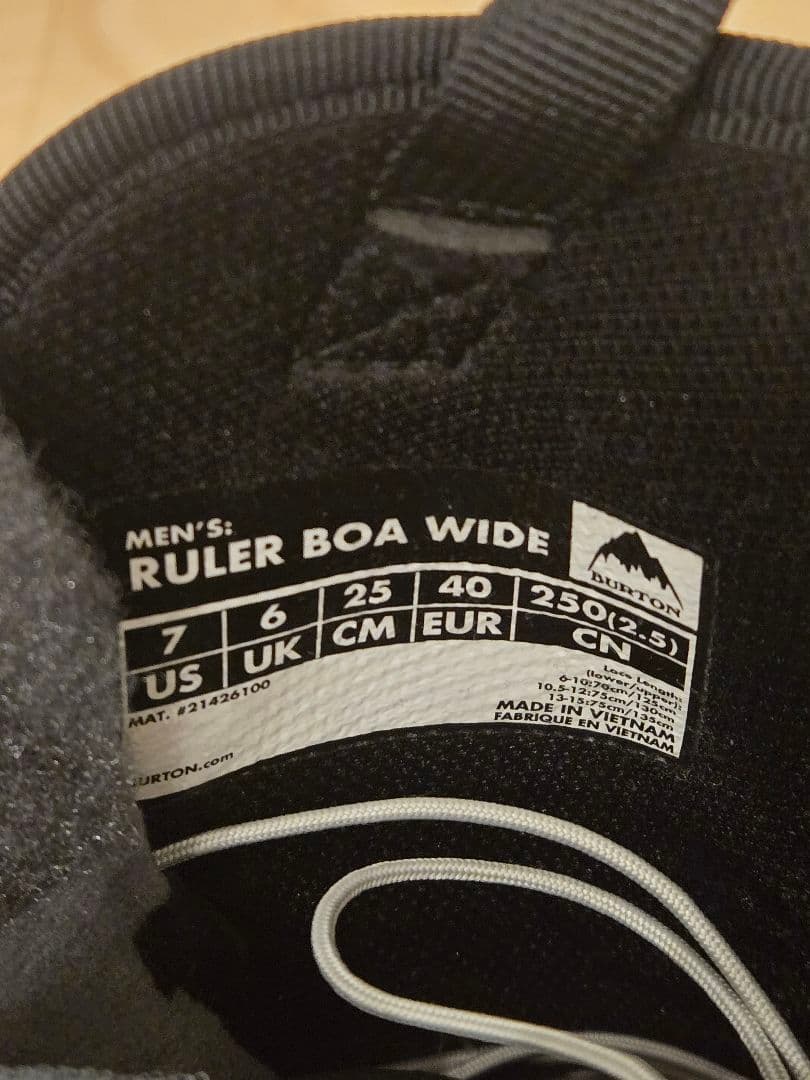 BURTON　RULER　BOA　WIDE　25.0cm