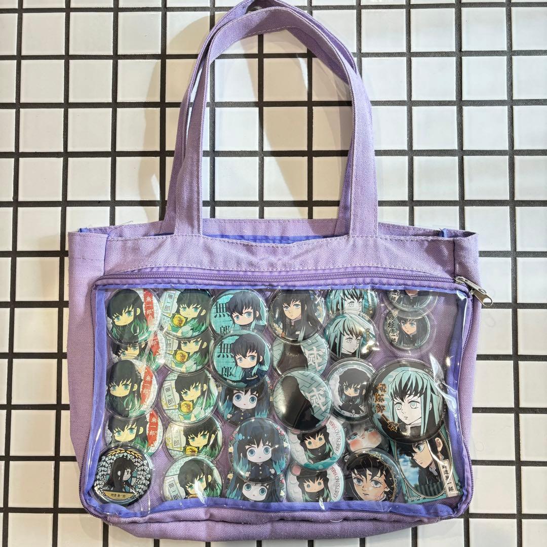 ☆鬼滅の刃 時透無一郎 痛バッグ☆痛バ缶バッチたくさんセットむ