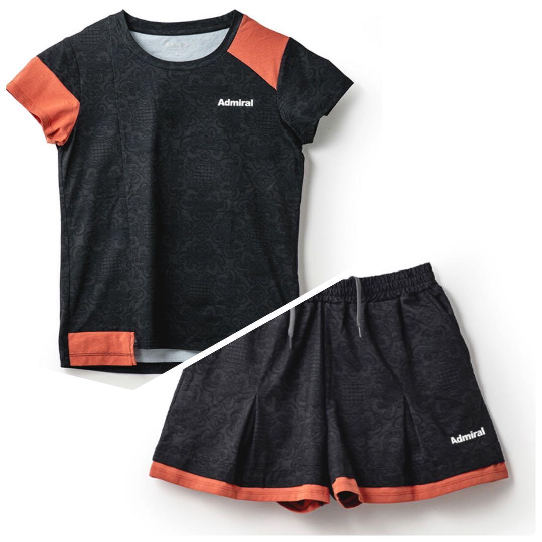 Admiral テニスウェア Tシャツとショートパンツセット アドミラル(Admiral) テニスウェア Tシャツ 半袖 メインブロック