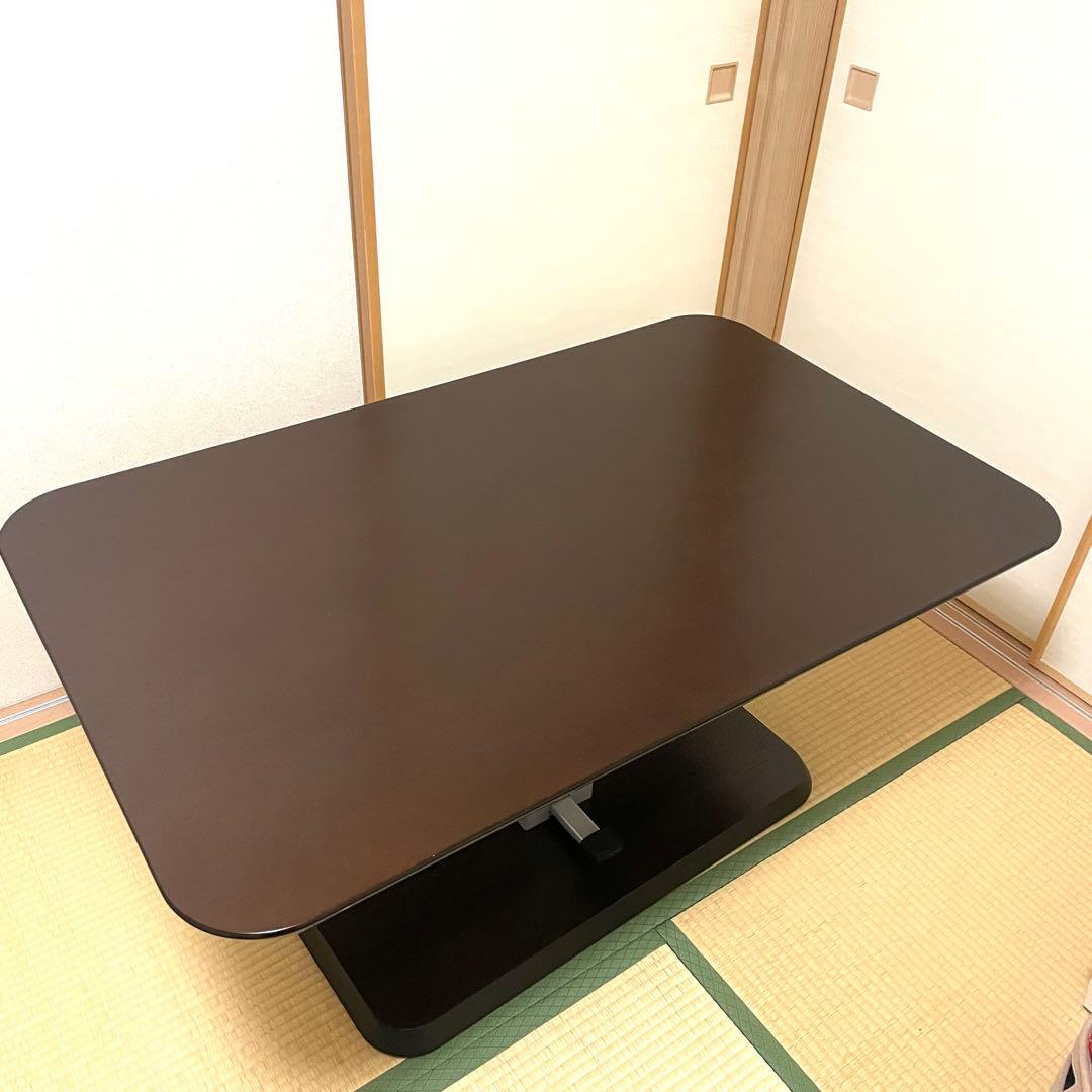 ニトリ 昇降ダンパーコラボ ダイニングテーブル 昇降式 - メルカリ