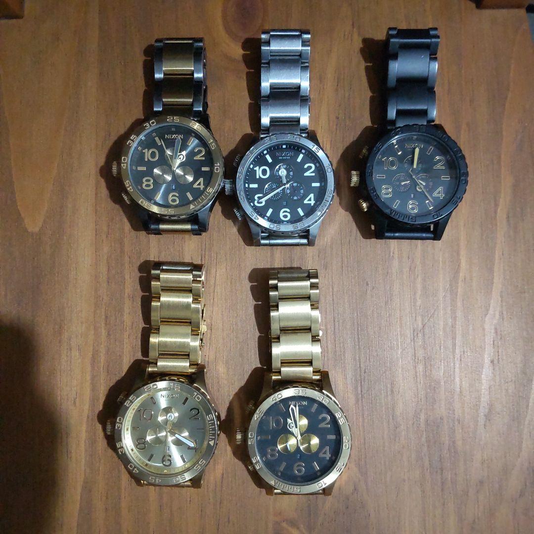NIXON アナログ時計セット ゴールド シルバー ブラック na3612042-00_1.jpg