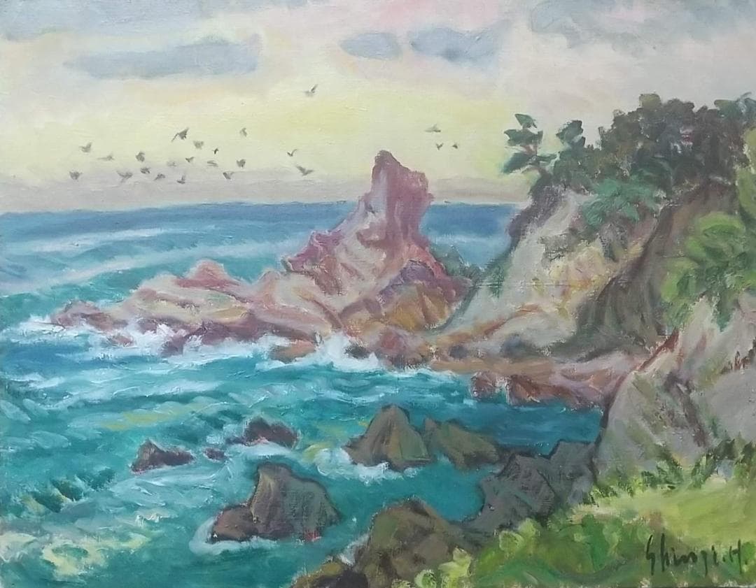 P10「鳥渡る」 油絵 絵画 スペイン オリジナル油絵鳥の絵装飾部屋 ArtLolitaRos - Pinkoi