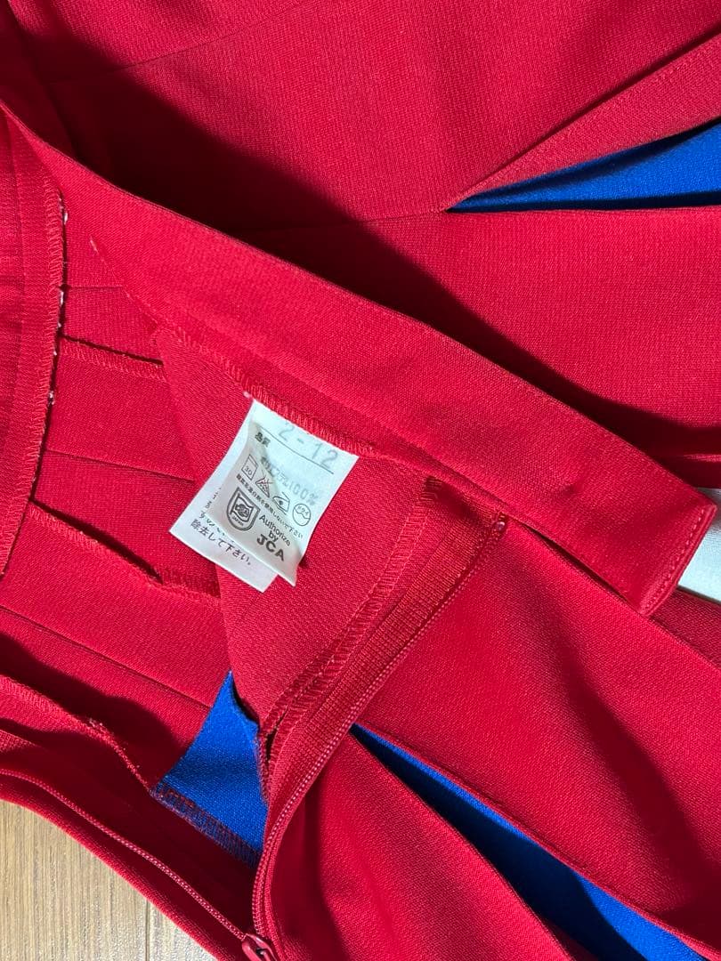 チアリーディング プリーツスカート 赤青