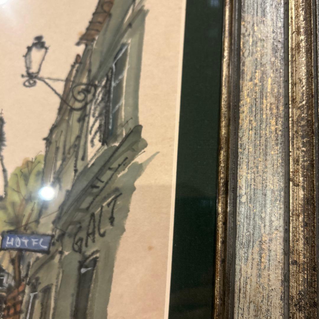 新品額縁/水彩画入　リメイク・再利用向け　風景画　絵画　店舗在庫　まとめ買い歓迎