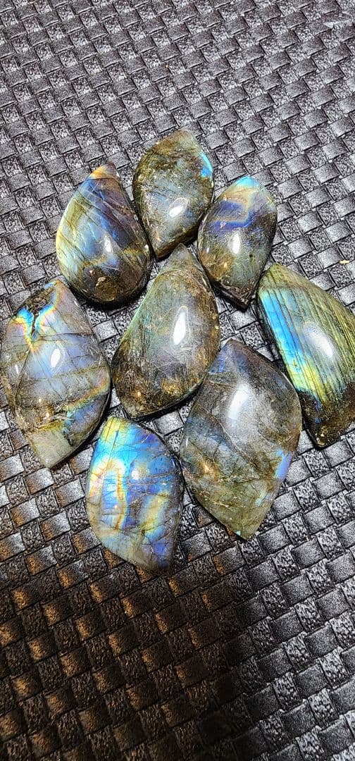 ラブラドライトとスペクトロライトのミックス8個セット