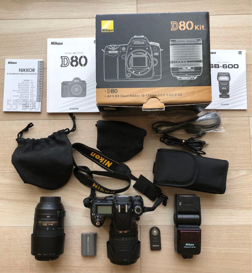 Nikon D80デジタル一眼レフ+55-300mmレンズ+スピードライト Nikon D80 詳細仕様 （By キンタロウ）