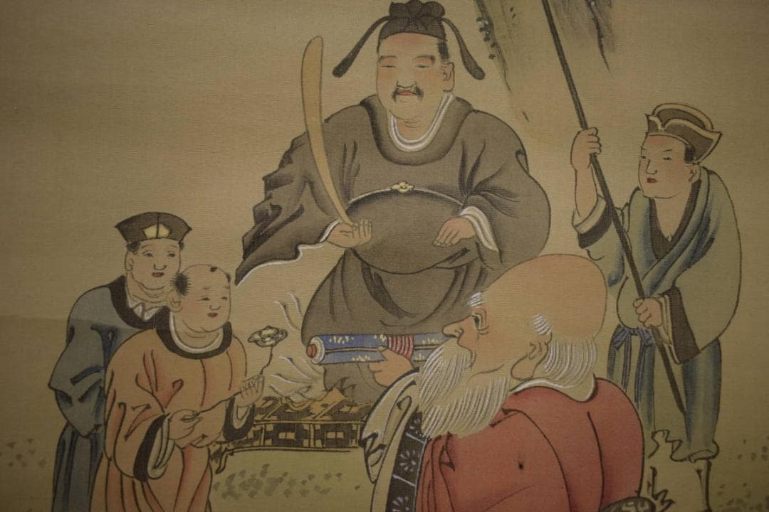 複製/岡本豊彦/寿老人図/工芸/布袋屋掛軸HI-918 複製/岡本豊彦/寿老人図/工芸/布袋屋掛軸HI-918 - メルカリ