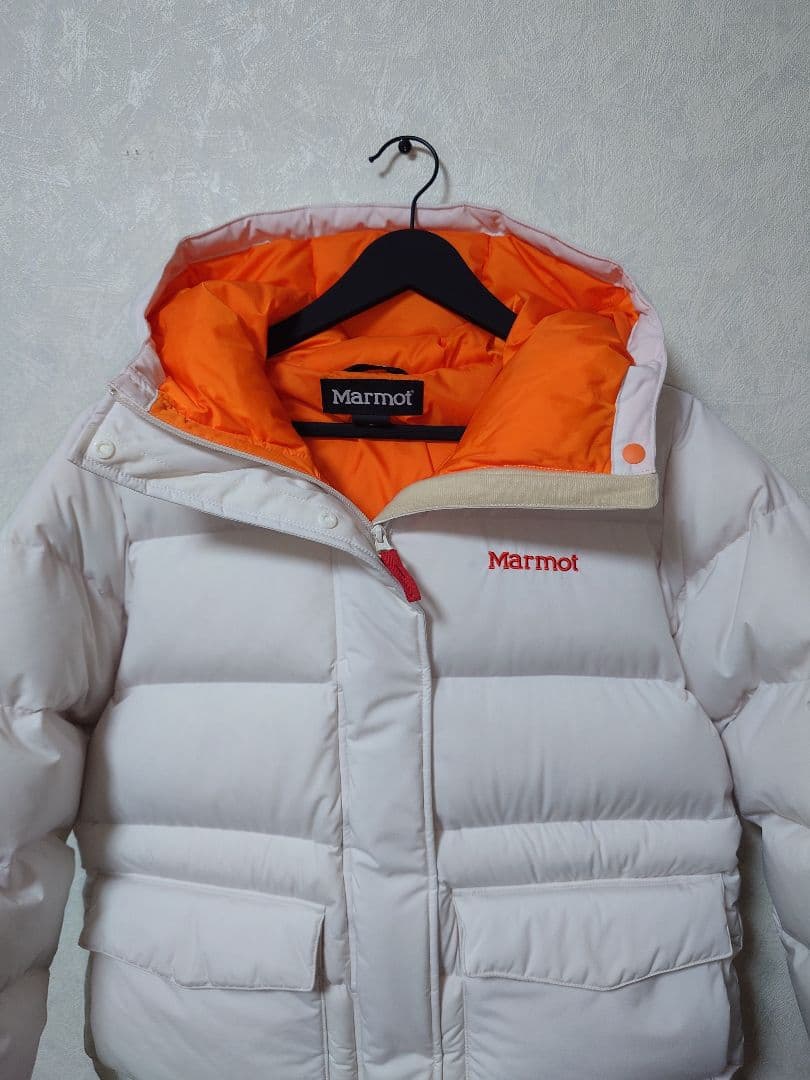 Marmot ホワイト 白 ダウンジャケット レディース S - メルカリ