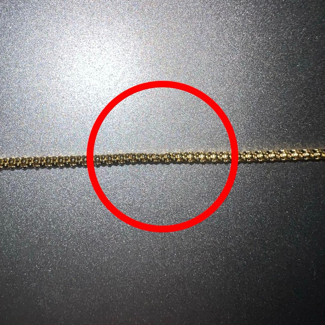 18金 K18 カットポンパチェーン 50cm 4.83g