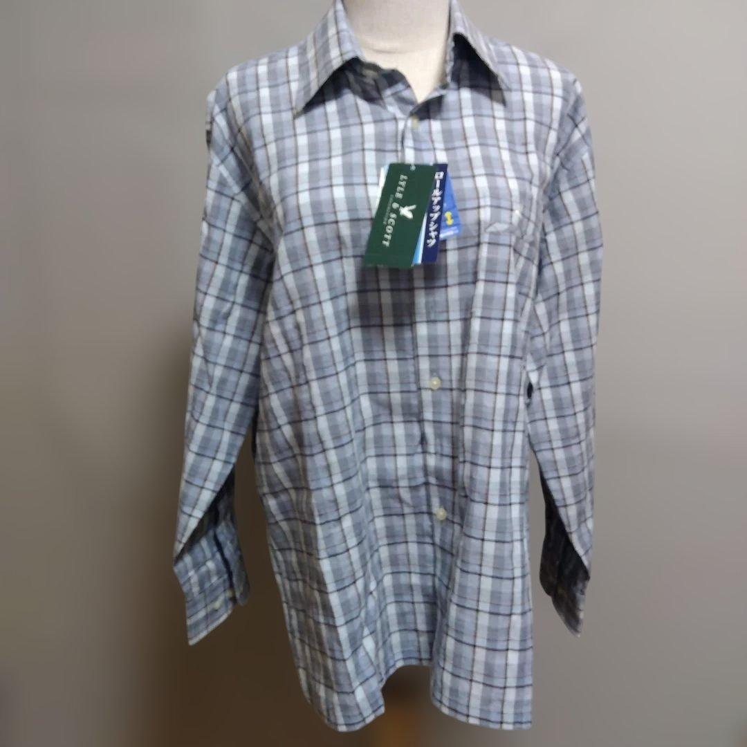 Lyle & Scott グレー系チェック長袖シャツ - メルカリ