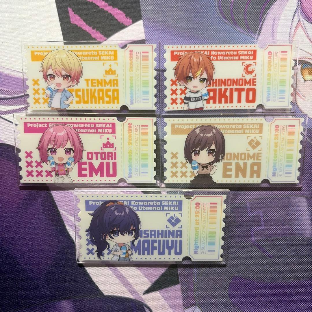 プロセカ 劇場版プロジェクトセカイ ローソン アクリルバッジ 5個