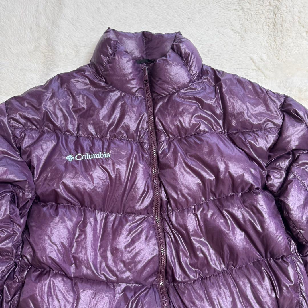 コロンビア00s puffy jacket メンズXLドローコード紫 短丈y2k - メルカリ