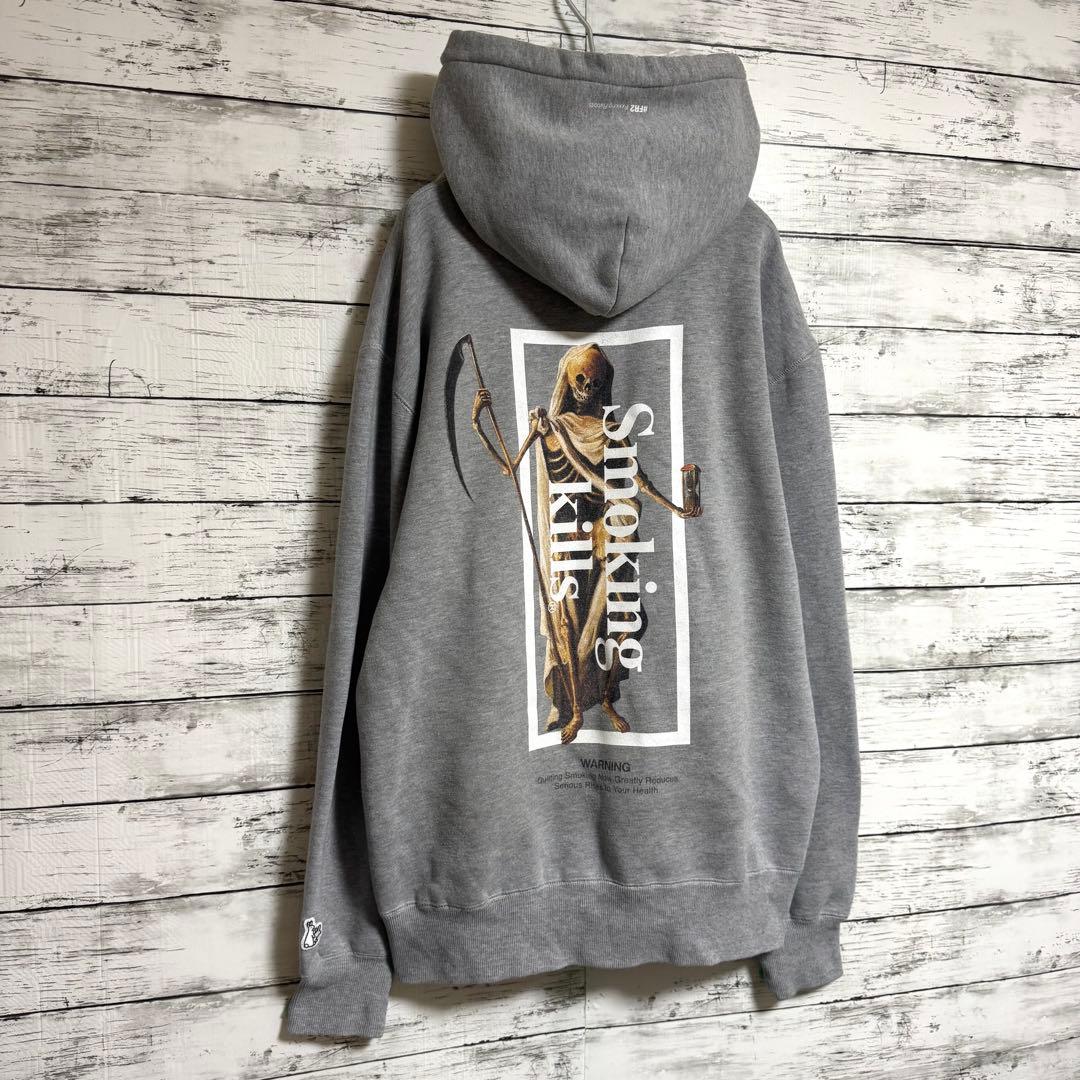 希少 FR2 Smoking Kills 死神 パーカー グレー XLサイズ - メルカリ