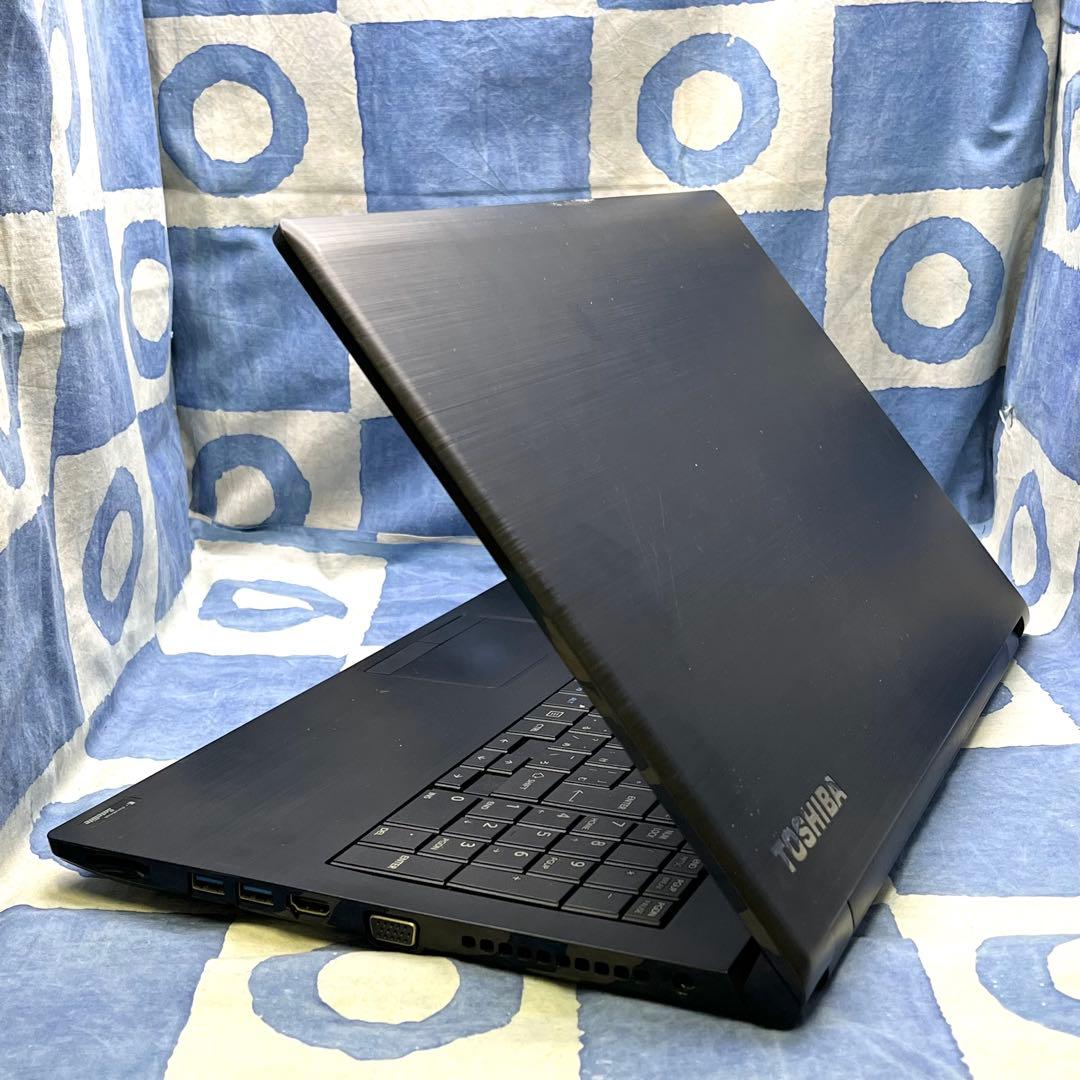 すぐ使える！快適SSD☆シックな黒ノートパソコン♪カメラ付き