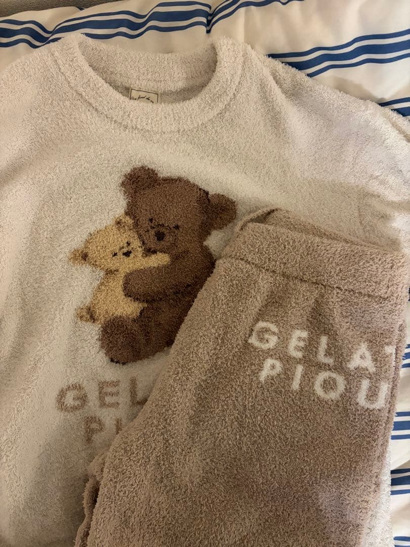 gelato pique クマ刺繍 ルームウェアセット ジェラートピケ gelato pique クマ刺繍ルームウェアセット パジャマ