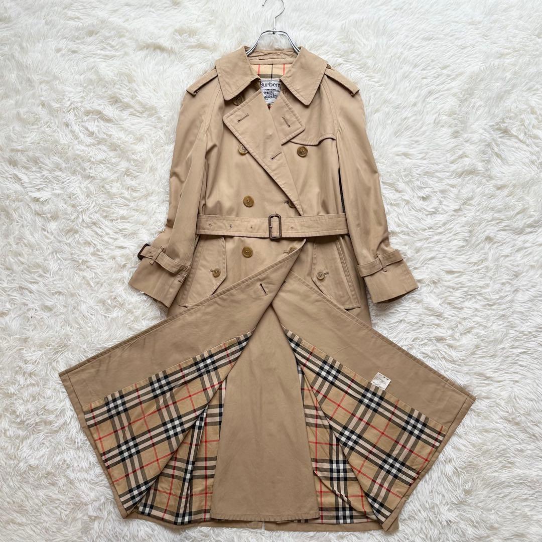 バーバリー 白タグ トレンチコート ハニーベージュ ノバチェック