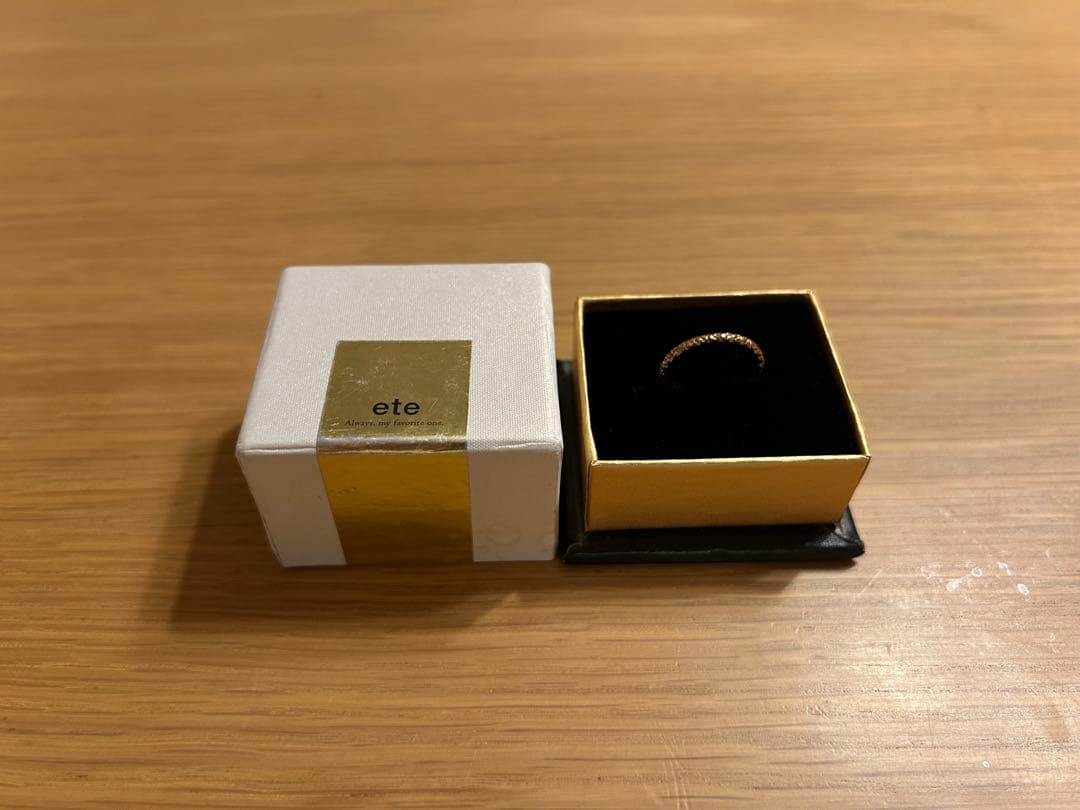 ete ゴールドカラー ダイヤモンド風リング 9号 ete ダイヤモンドリング 9号 K10YG イエローゴールド エテ 指輪 - メルカリ