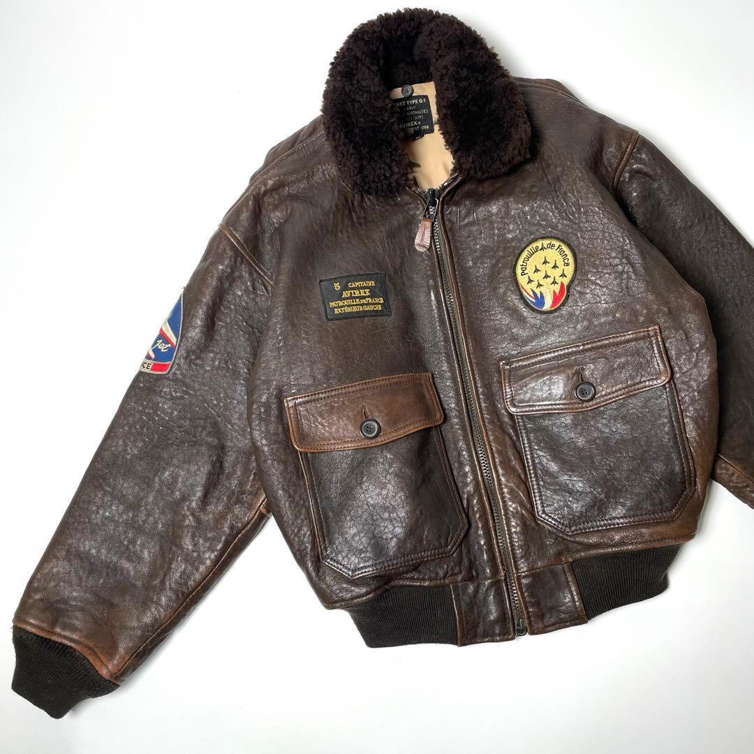 本革】AVIREX レザージャケット G-1 XS着用感M フライトジャケット