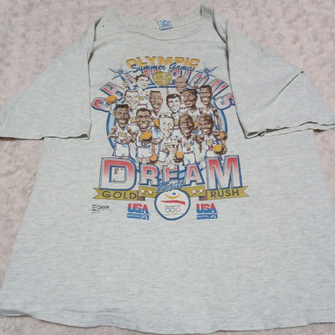 NBA初代ドリームチーム92年バルセロナオリンピック金メダル記念Tシャツ