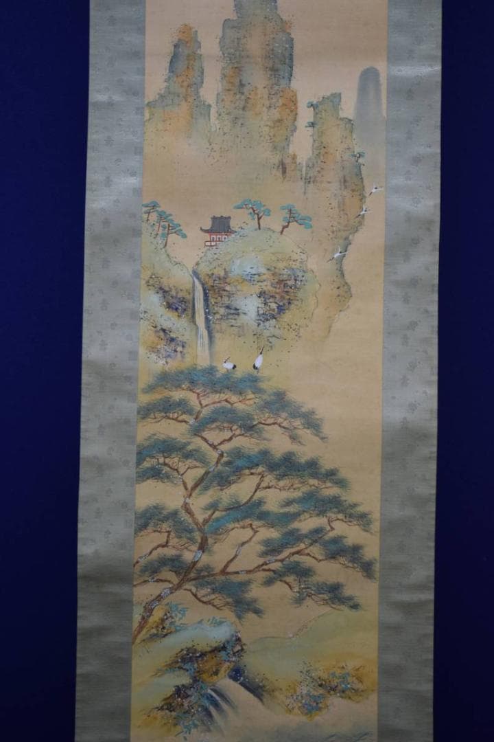 不詳/作者不詳/蓬莱山図/布袋屋掛軸HE-368