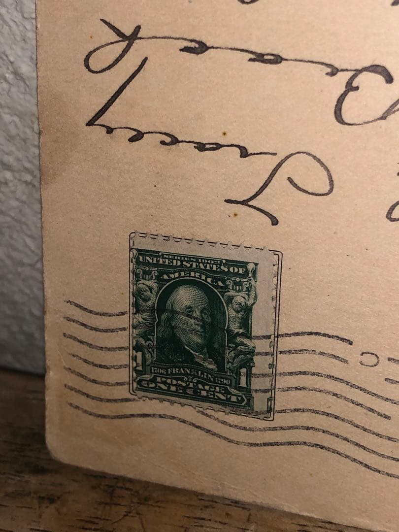 アンティーク スカル 髑髏 骸骨 ポストカード ビンテージ 死神 骨董 レトロ