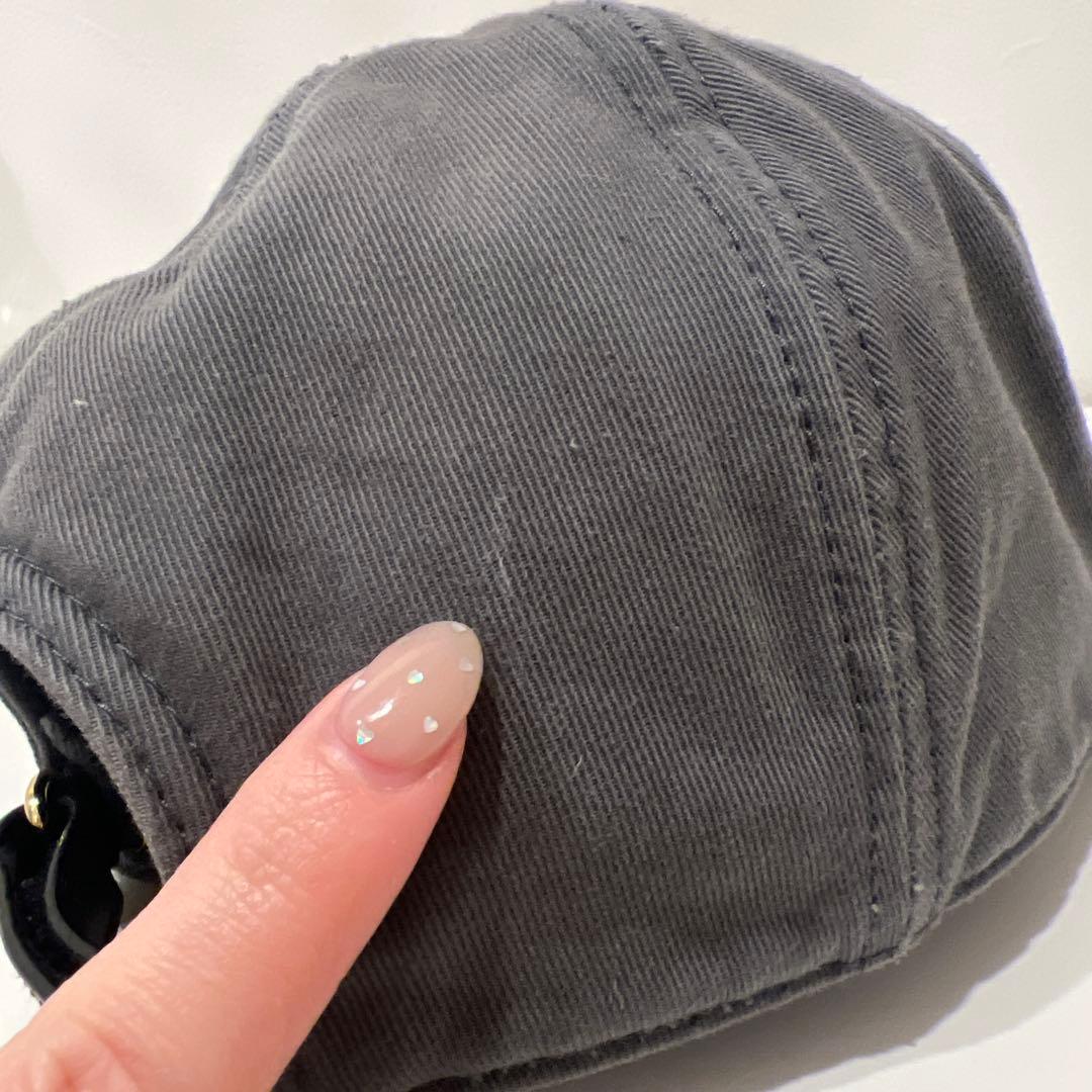 miu miu グレー ベースボールキャップ 保存袋付き Lサイズ