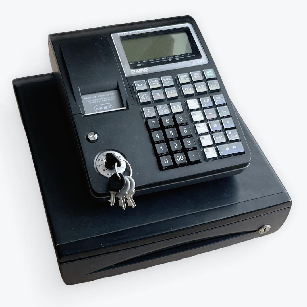 カシオ電子レジスター TE-300説明書鍵付き 黒 TE-300｜電子レジスター［POSレジ・ネットレジ］ - CASIO