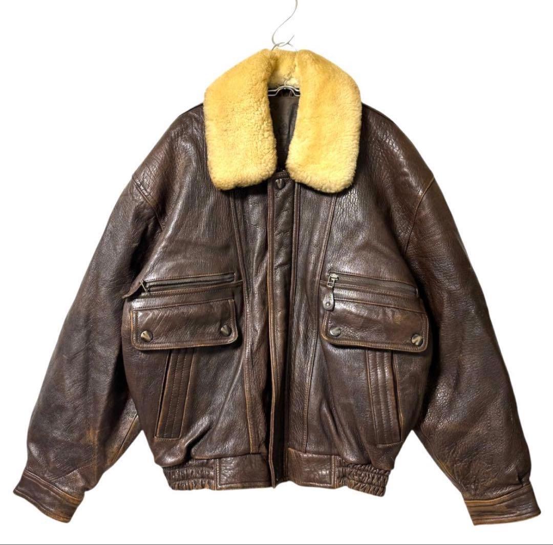 早い者勝ち】90s G-1 ヴィンテージ レザーフライトジャケット羊革