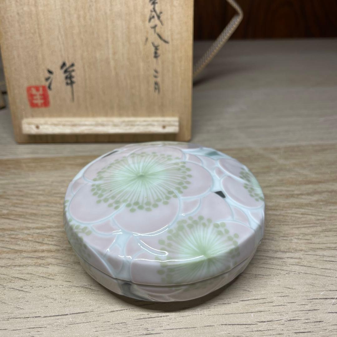 森洋　彩埏梅花文香合　共箱 森洋 彩埏梅花文香合 共箱 - メルカリ