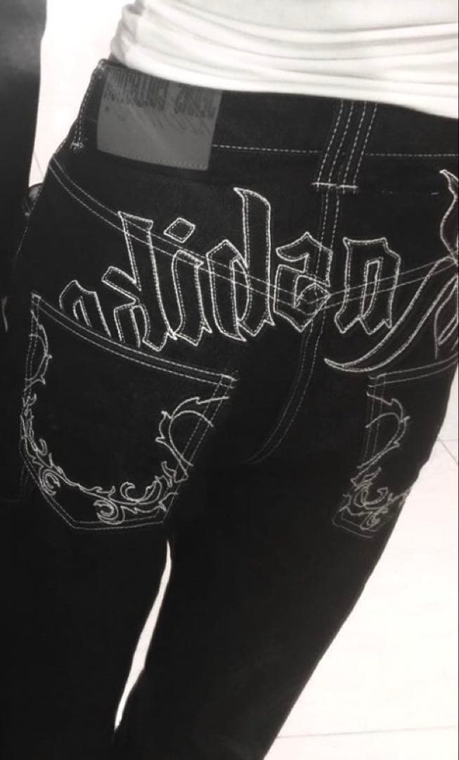 kashiko カシコ デニム ジーンズ シズニルック 韓国 黒 - メルカリ