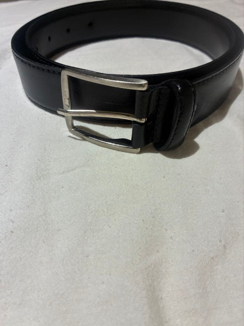 A*i様 BALENCIAGA ブラックレザーベルト BALENCIAGA（バレンシアガ） 黒 レザー メンズ ベルト 674890 アパレル