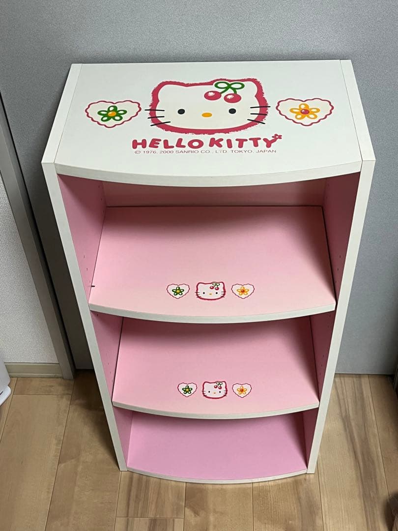 2000年 ハローキティ 可動棚 3段 収納 ラック サンリオ カラーボックス