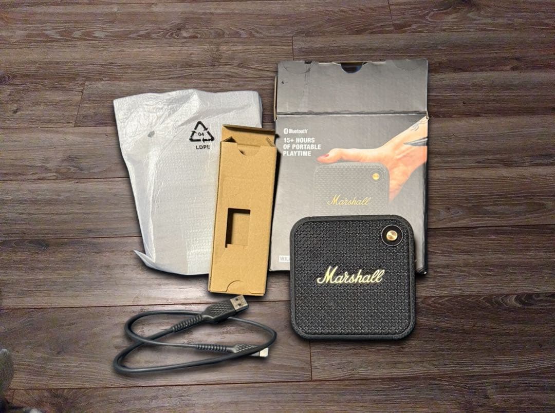 Marshall WILLEN Bluetoothスピーカー　ブラック Amazon.com: Marshall Willen Portable Bluetooth Speaker - Black