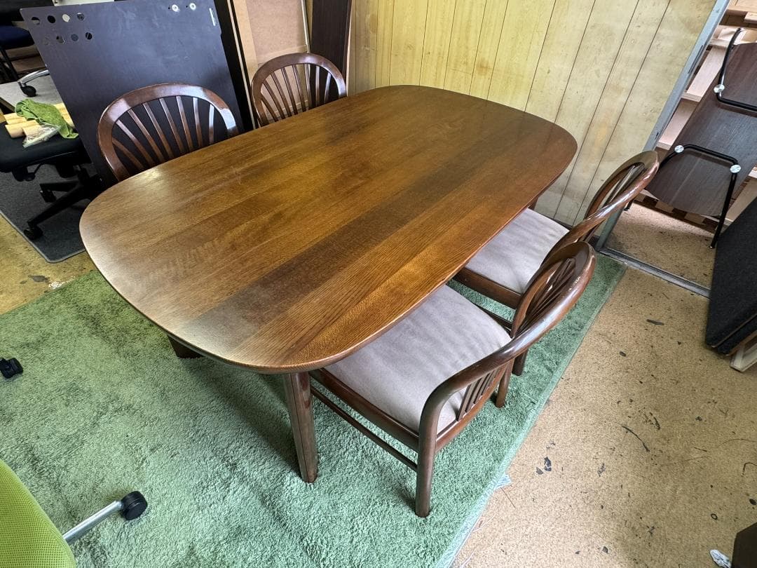 (4210W2)*ダークブラウン楕円形ダイニングテーブルセット カリモク 楽天市場】[最大400円OFFクーポン配布中] 【開梱設置付】 カリモク