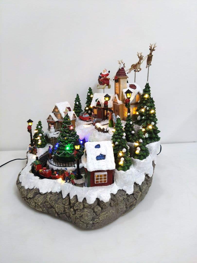 クリスマス スノーホリデービレッジ 曲付き LEDライト クリスマス