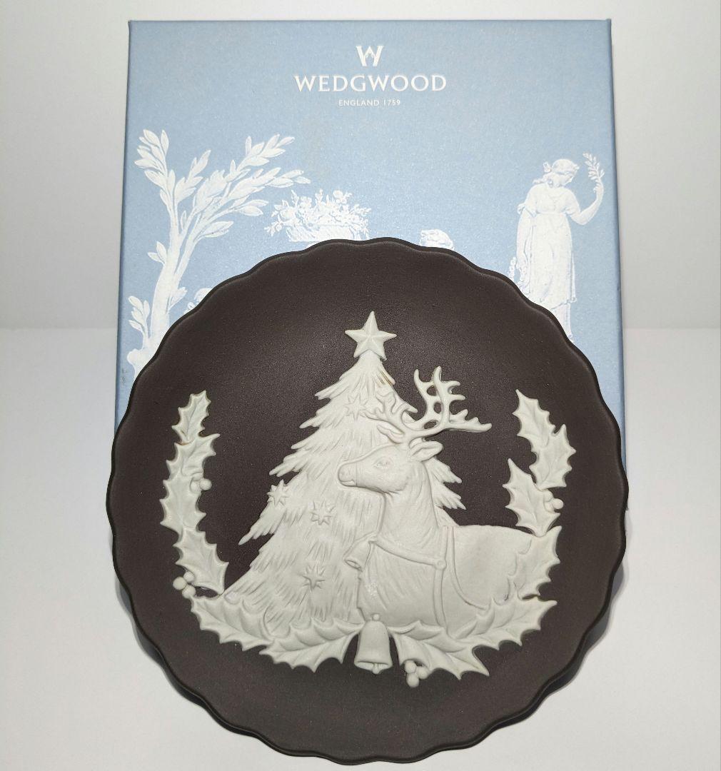 【箱付/美品】ウェッジウッド　クリスマストレイ　ジャスパー　フェスティバル 希少品】ウェッジウッド ジャスパーフェスティバルトレイ ニューイヤー