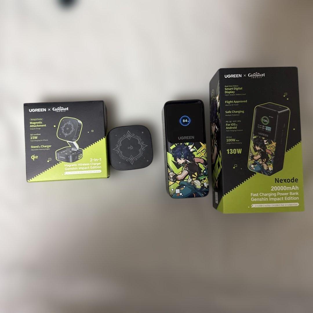 夢*郎様 原神UGREEN Nexode モバイルバッテリーとmegsafeスタ Amazonで、UGREENのモバイルバッテリーがタイムセール 原神コラボ