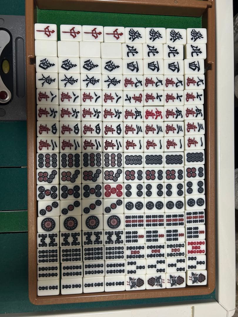 [全自動麻雀卓]アモスジョイホワイト(おまけ天板付き)