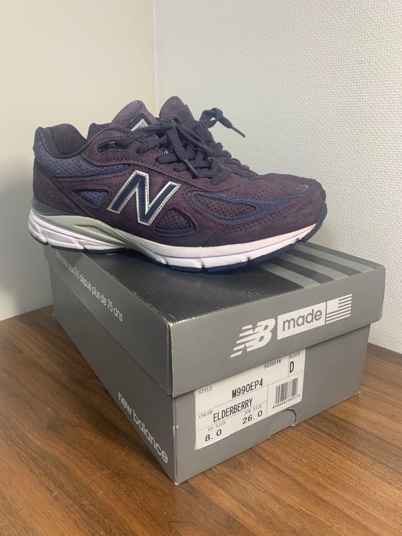 ヨ*シ様 USA製 New Balance M990EP4 ニューバランス シューズ アメリカ製 ローカットスニーカー パープル