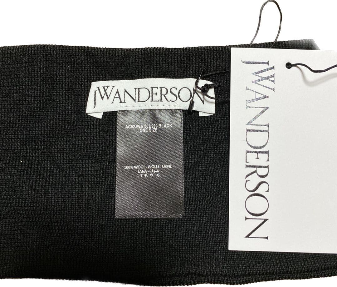 JW Anderson ネックウォーマー マフラー ブラック - メルカリ