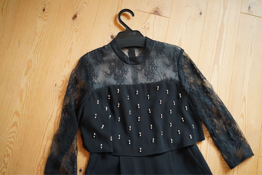 GRACE CONTINENTAL 刺繍ワイドサロペット 黒 36 - メルカリ