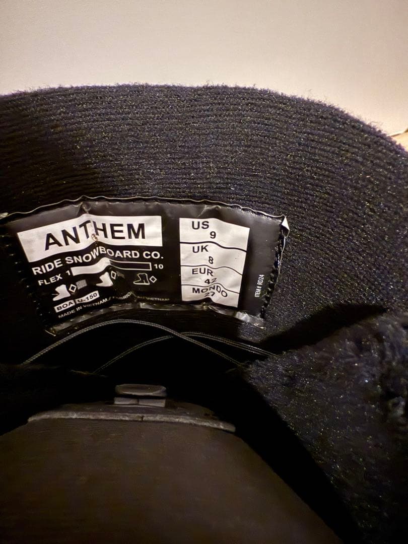 【美品】RIDE ANTHEM 27.0cm スノボー