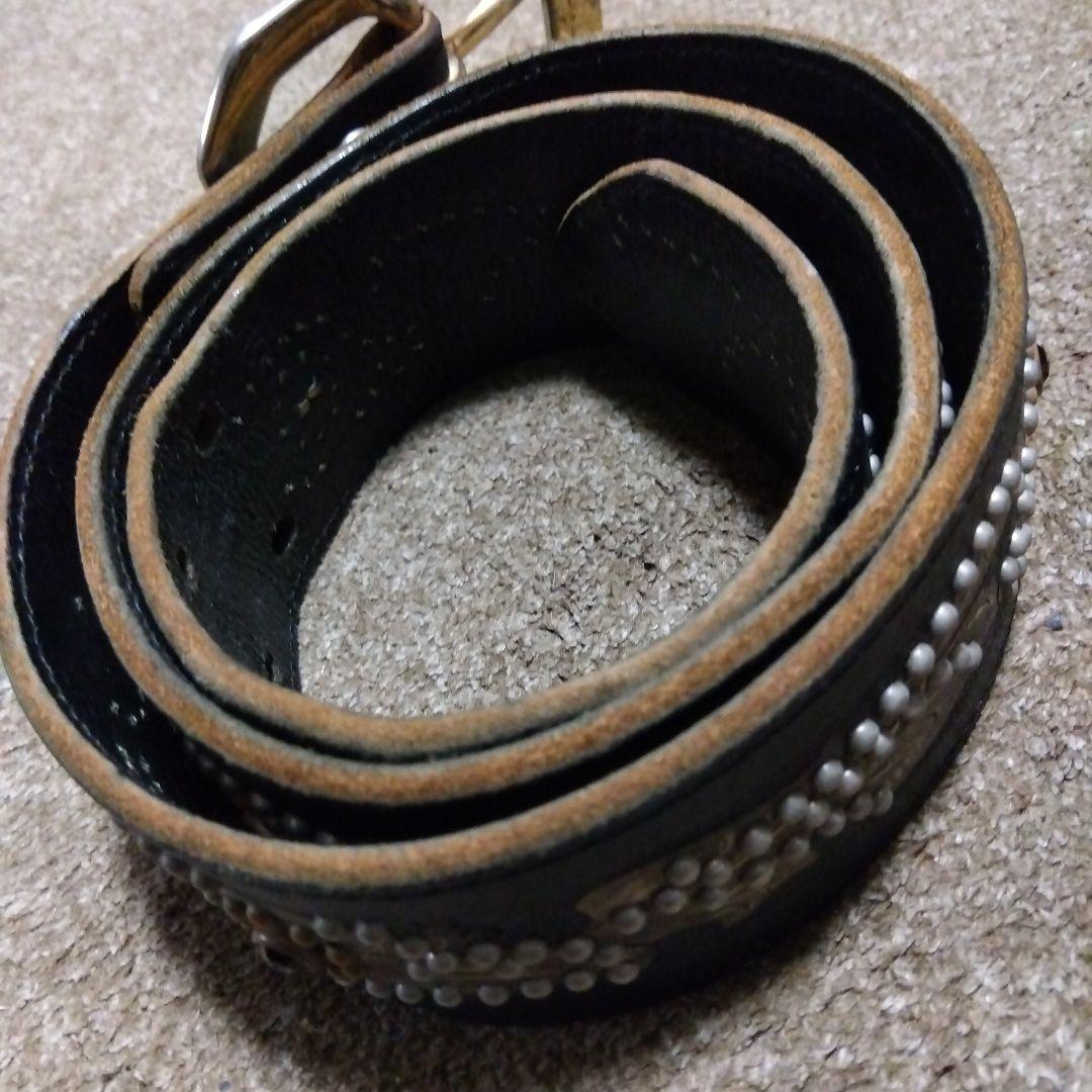 32inch W.C.L.C レザー スタッズベルト ブラック - メルカリ