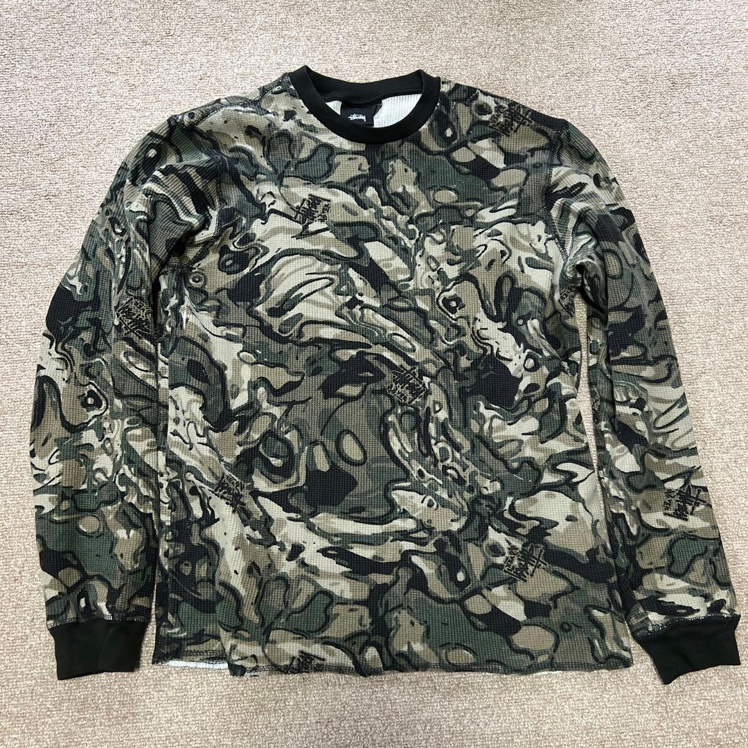 stussy 22aw thermal camo サーマル カモ柄 ロンT - メルカリ
