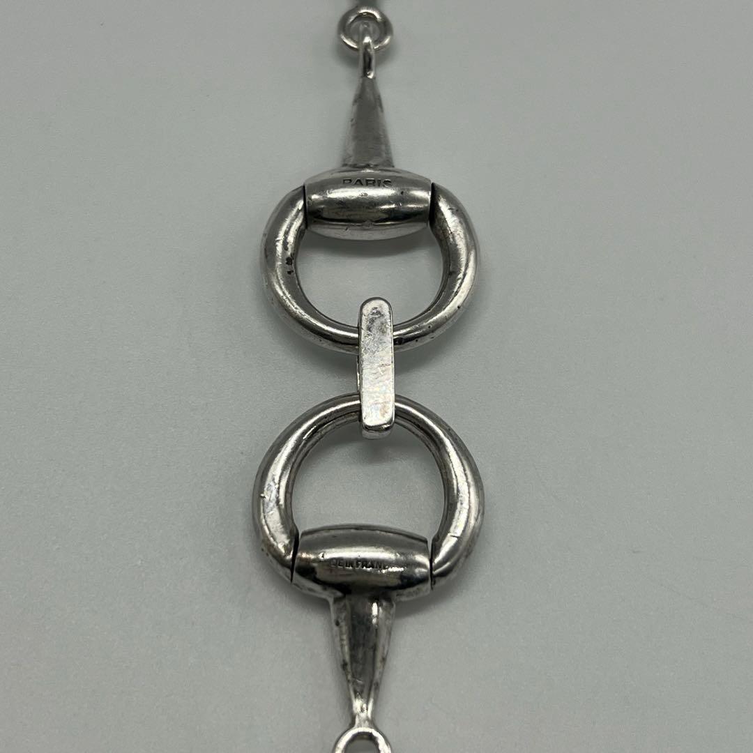 セリーヌ CELINE ホースビットブレスレット SV800蟹刻印 ヴィンテージ