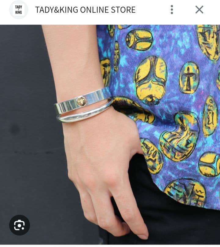 タディ＆キング　バングル　k18 925 Sサイズ 極美品 メンズ タディアンドキング ローズ k18 バングル