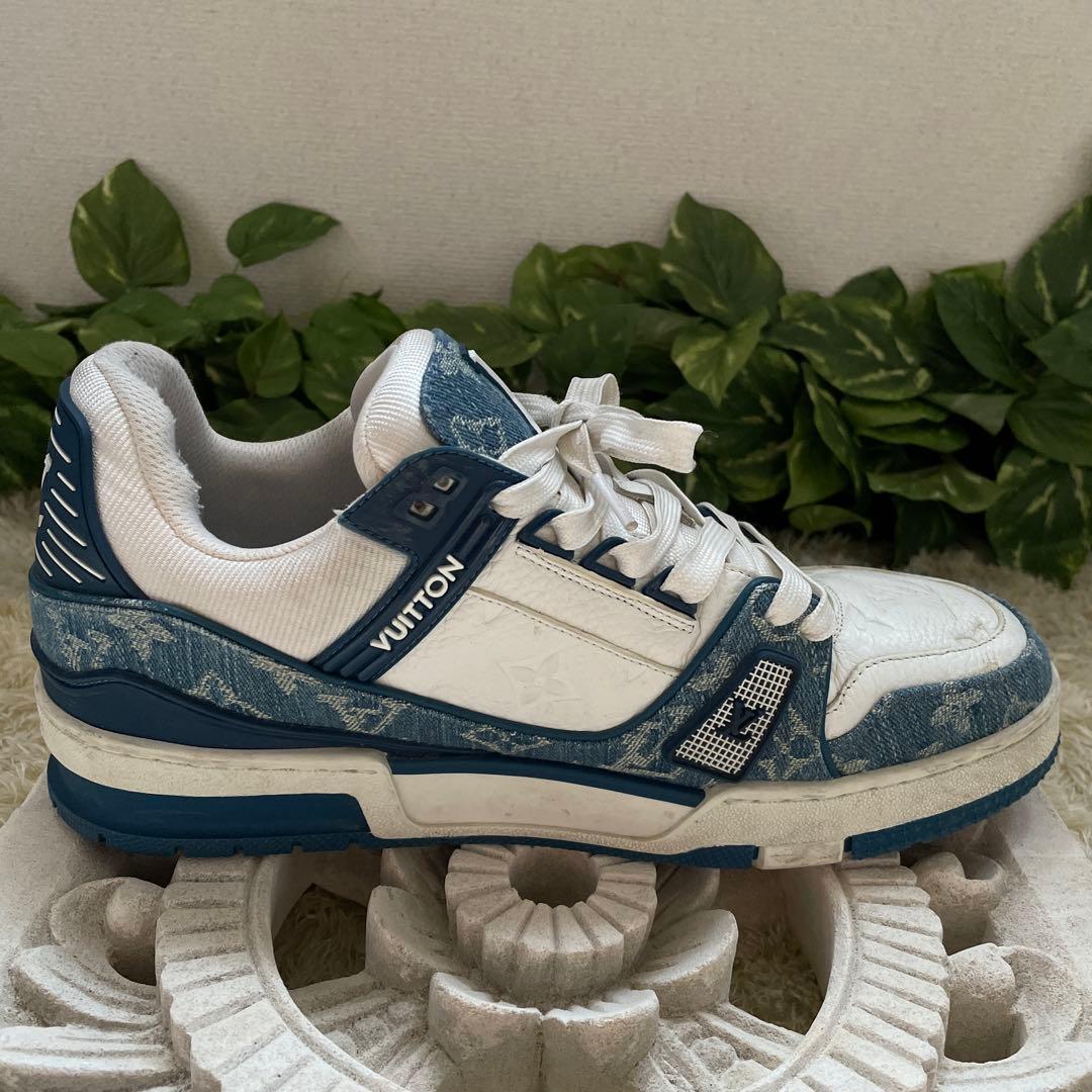 ルイヴィトン LV トレイナー モノグラム デニム切替 スニーカー 8
