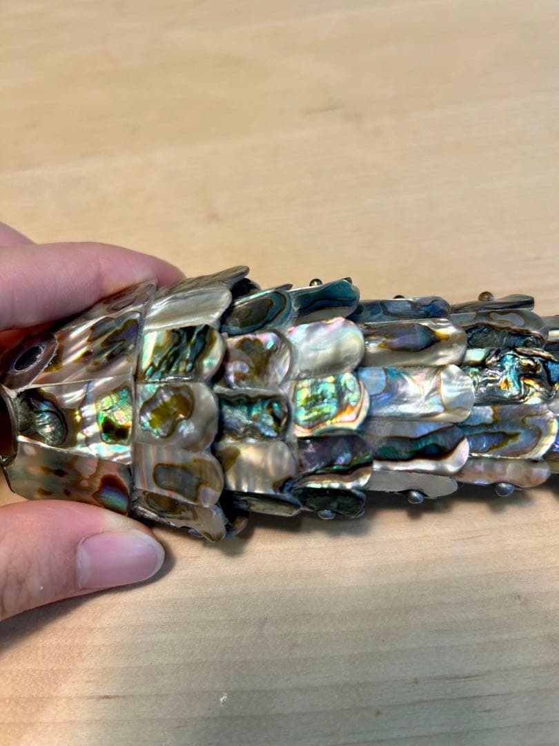 アバロンシェル 魚型オブジェ 約15cm