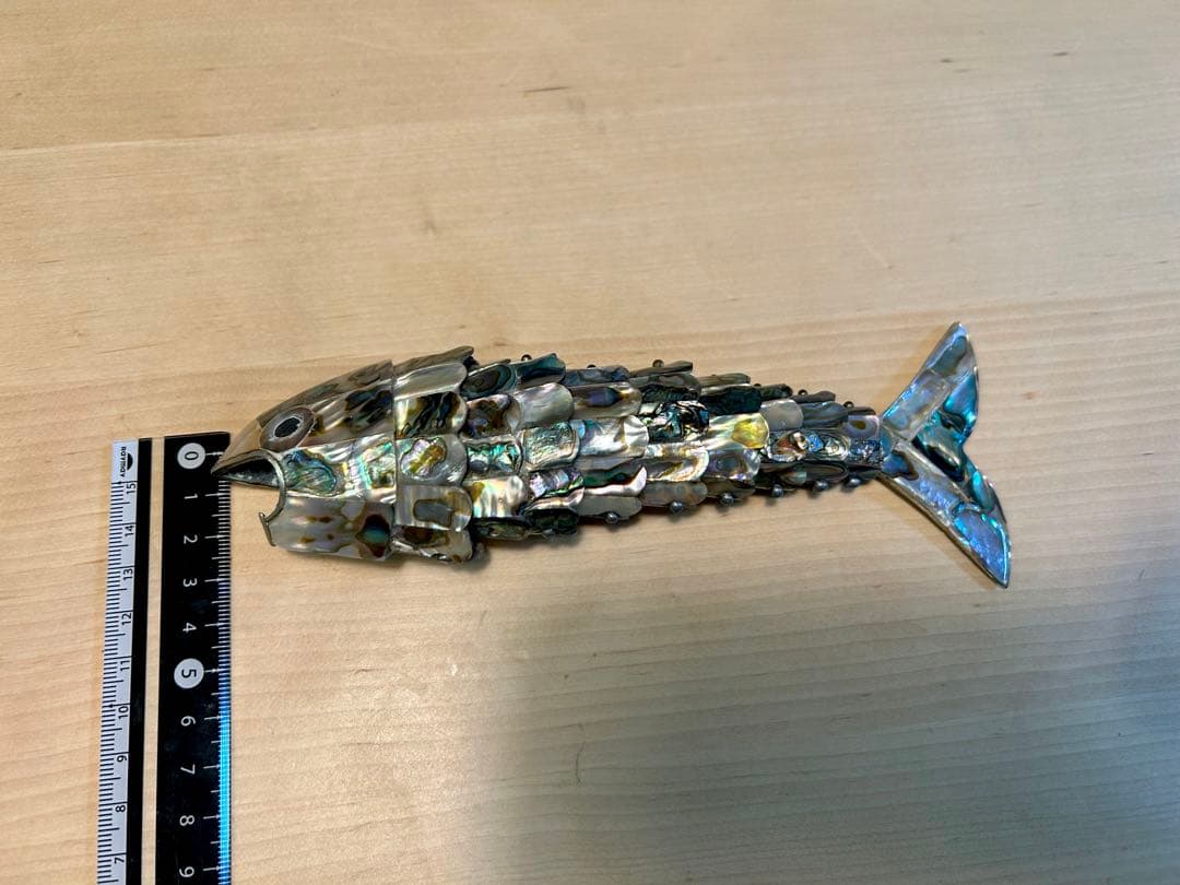 アバロンシェル 魚型オブジェ 約15cm