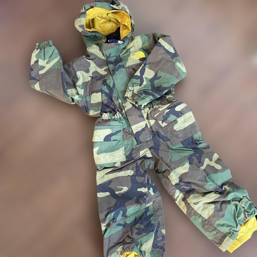 THE NORTH FACE 迷彩 子ども用スキーウェア RUSTY（ラスティ） スノーボード ウェア キッズ 上下セット スノボ